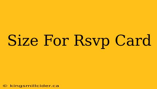 Size For Rsvp Card