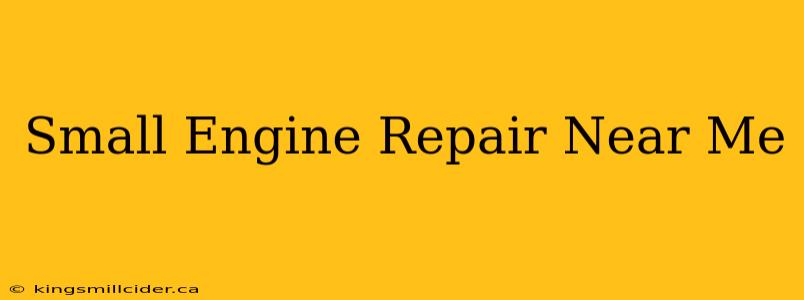 Small Engine Repair Near Me