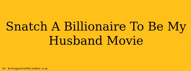 Snatch A Billionaire To Be My Husband Movie