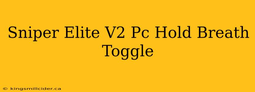 Sniper Elite V2 Pc Hold Breath Toggle