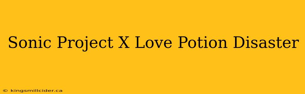 Sonic Project X Love Potion Disaster