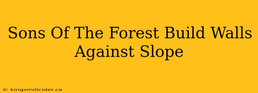 Sons Of The Forest Build Walls Against Slope