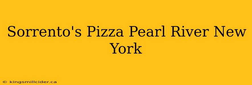 Sorrento's Pizza Pearl River New York