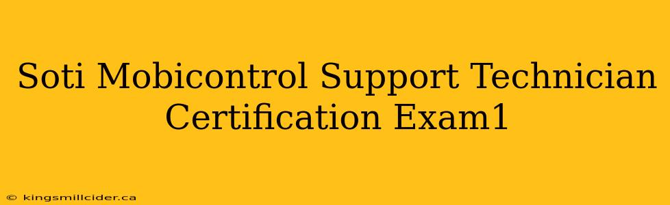 Soti Mobicontrol Support Technician Certification Exam1