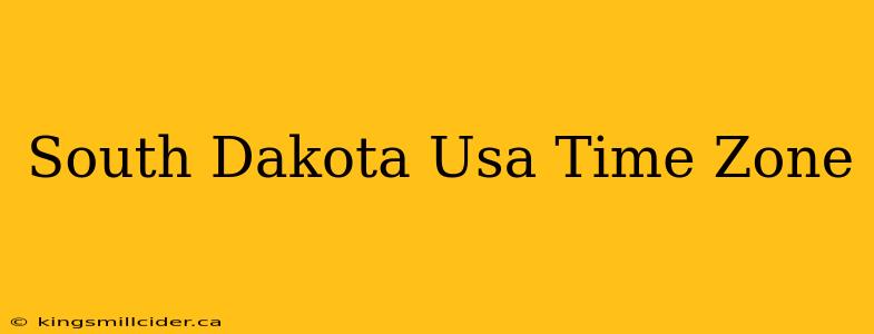 South Dakota Usa Time Zone