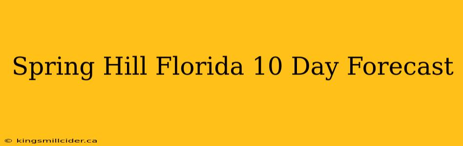 Spring Hill Florida 10 Day Forecast