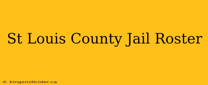 St Louis County Jail Roster