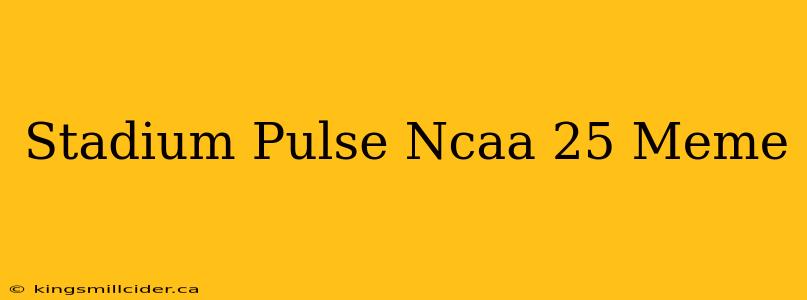 Stadium Pulse Ncaa 25 Meme