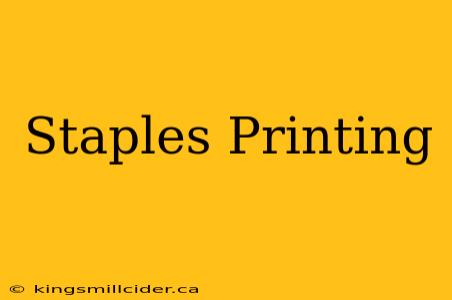 Staples Printing