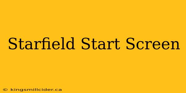 Starfield Start Screen