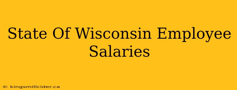 State Of Wisconsin Employee Salaries