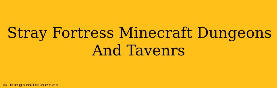 Stray Fortress Minecraft Dungeons And Tavenrs