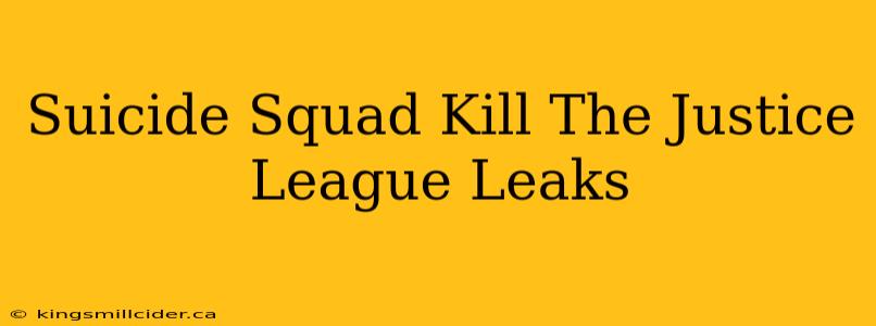 Suicide Squad Kill The Justice League Leaks