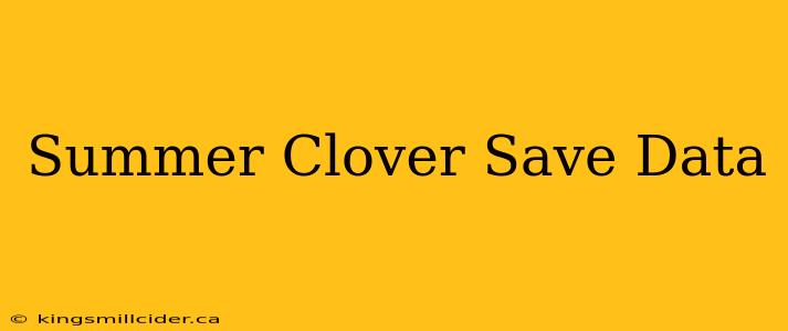 Summer Clover Save Data