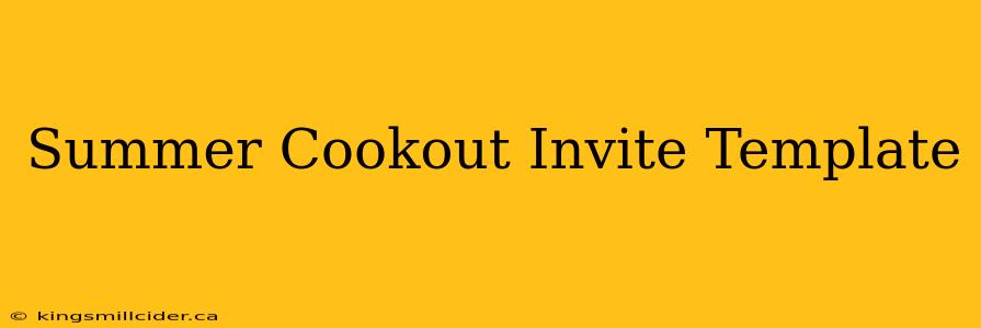 Summer Cookout Invite Template