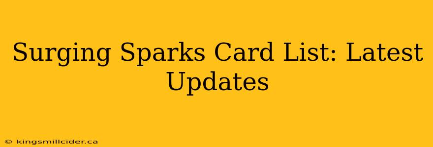 Surging Sparks Card List: Latest Updates