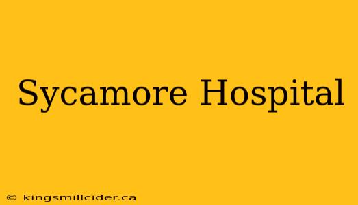 Sycamore Hospital