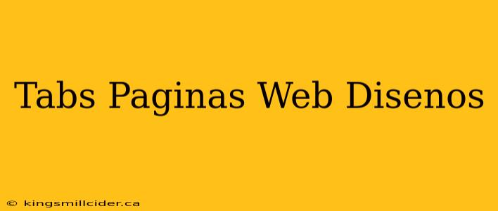 Tabs Paginas Web Disenos