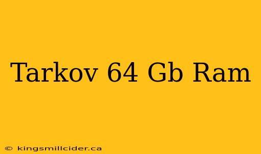 Tarkov 64 Gb Ram