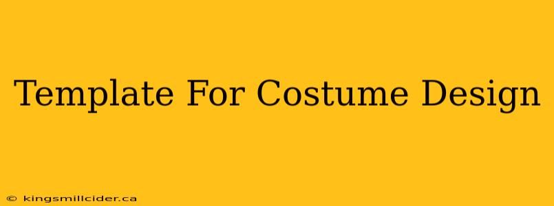 Template For Costume Design