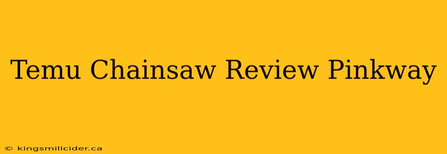 Temu Chainsaw Review Pinkway