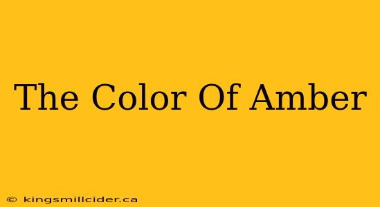 The Color Of Amber