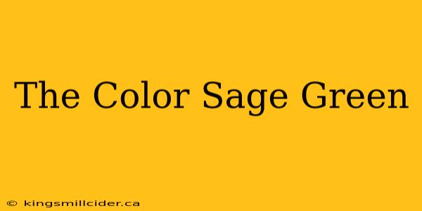 The Color Sage Green