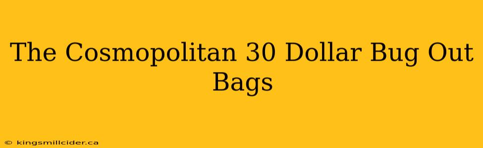 The Cosmopolitan 30 Dollar Bug Out Bags