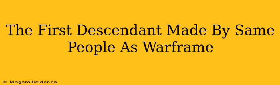 The First Descendant Made By Same People As Warframe