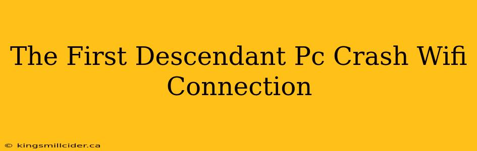 The First Descendant Pc Crash Wifi Connection