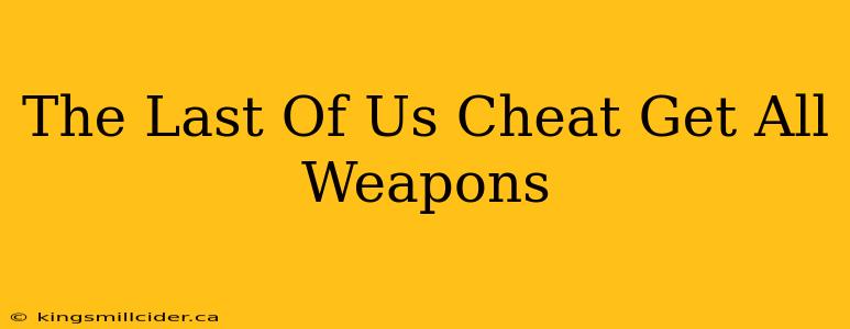 The Last Of Us Cheat Get All Weapons