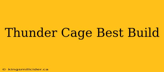 Thunder Cage Best Build