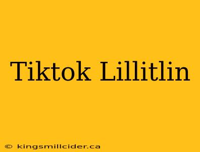 Tiktok Lillitlin