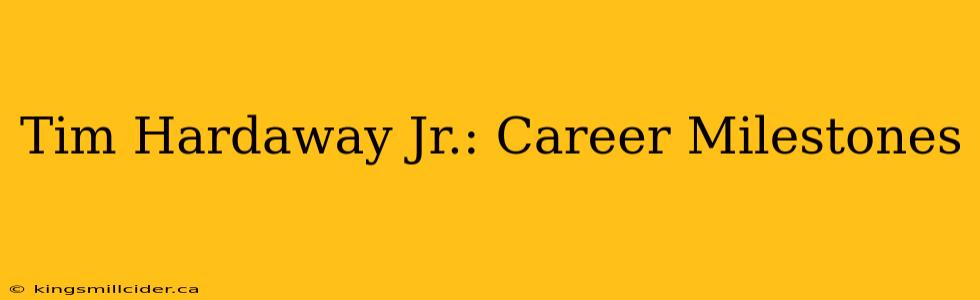 Tim Hardaway Jr.: Career Milestones
