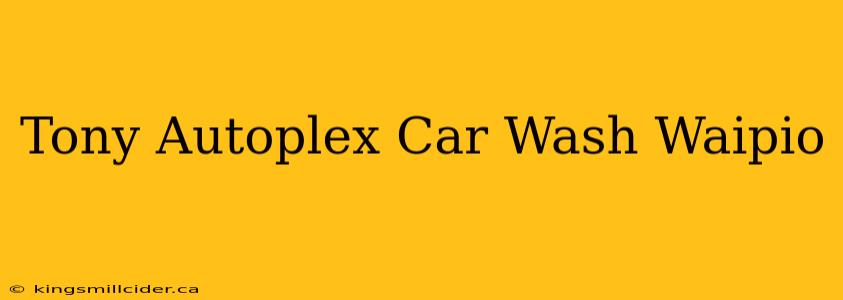 Tony Autoplex Car Wash Waipio