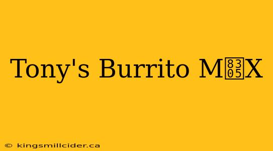 Tony's Burrito M茅X