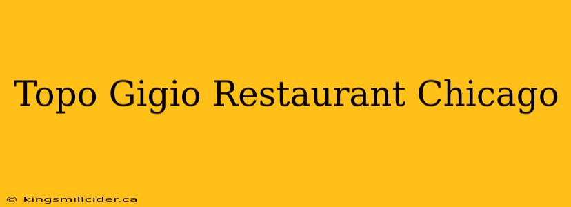 Topo Gigio Restaurant Chicago