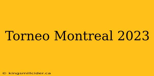 Torneo Montreal 2023