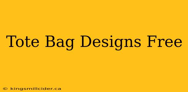 Tote Bag Designs Free