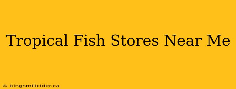 Tropical Fish Stores Near Me