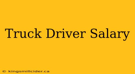 Truck Driver Salary