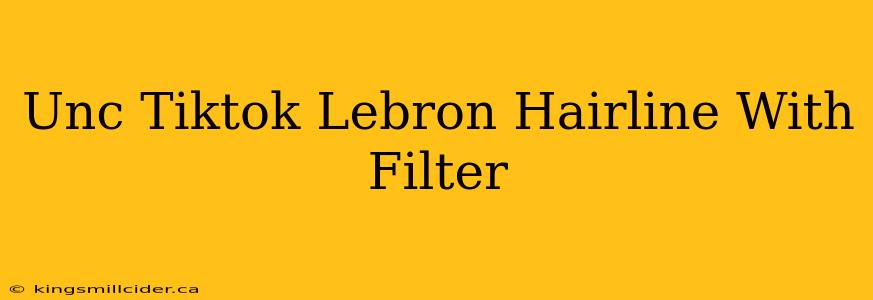 Unc Tiktok Lebron Hairline With Filter