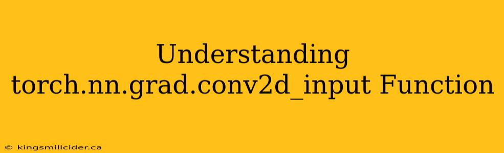 Understanding torch.nn.grad.conv2d_input Function
