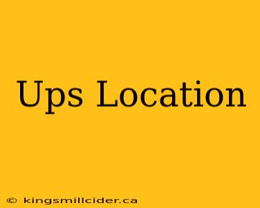 Ups Location