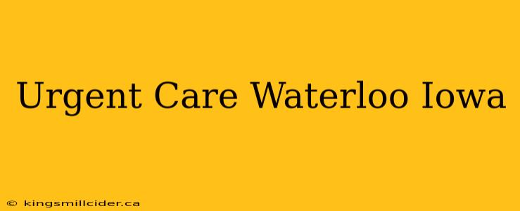 Urgent Care Waterloo Iowa