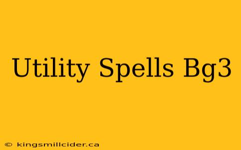 Utility Spells Bg3