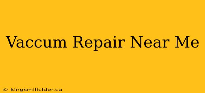 Vaccum Repair Near Me