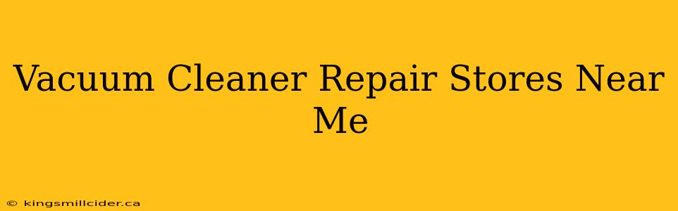 Vacuum Cleaner Repair Stores Near Me