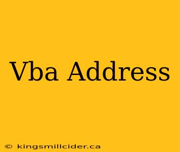 Vba Address