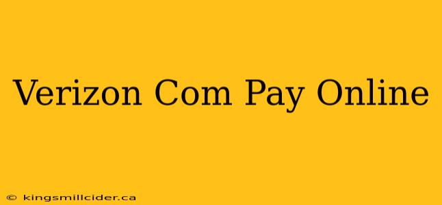 Verizon Com Pay Online